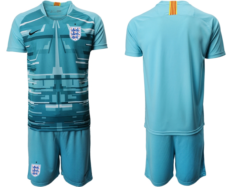 Men 2021 European Cup England blue goalkeeper Soccer Jersey